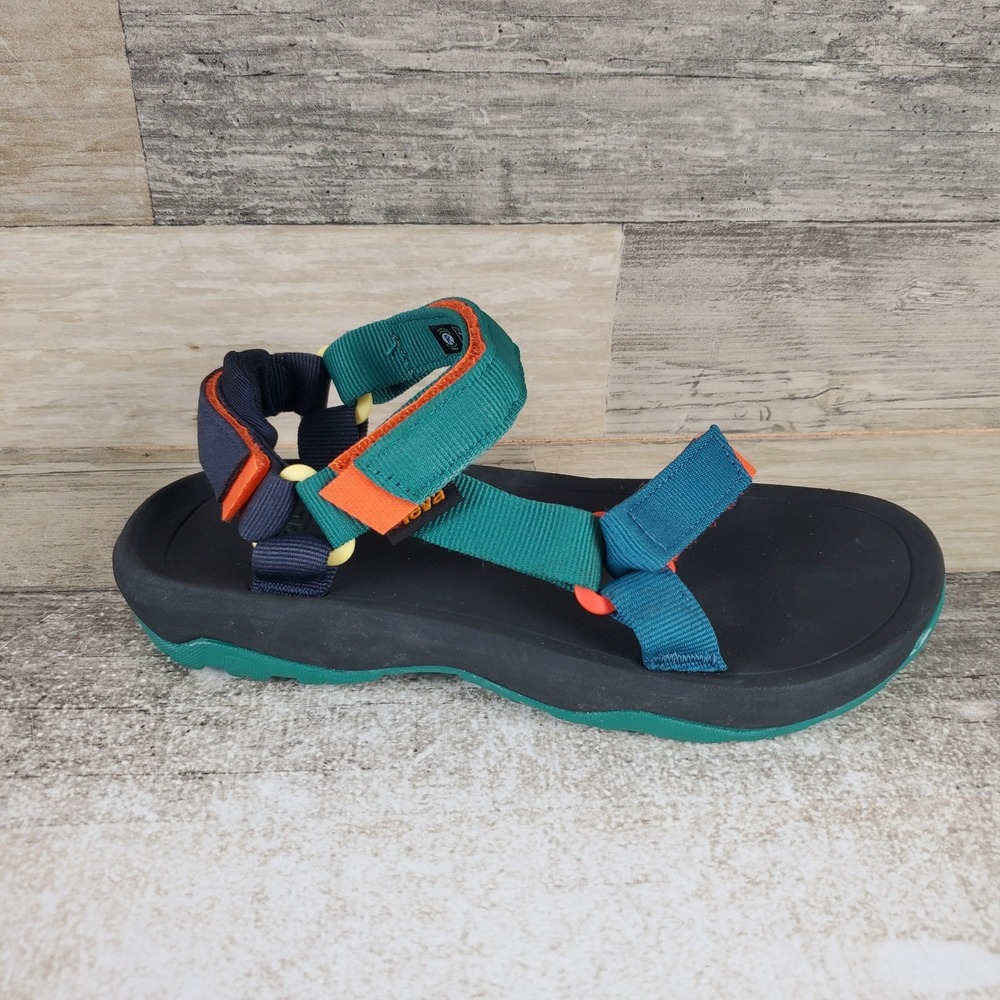 Teva Hurricane XLT Kids Sandals 2 J2 Blue Coral Multi Hook and Loop Comfort